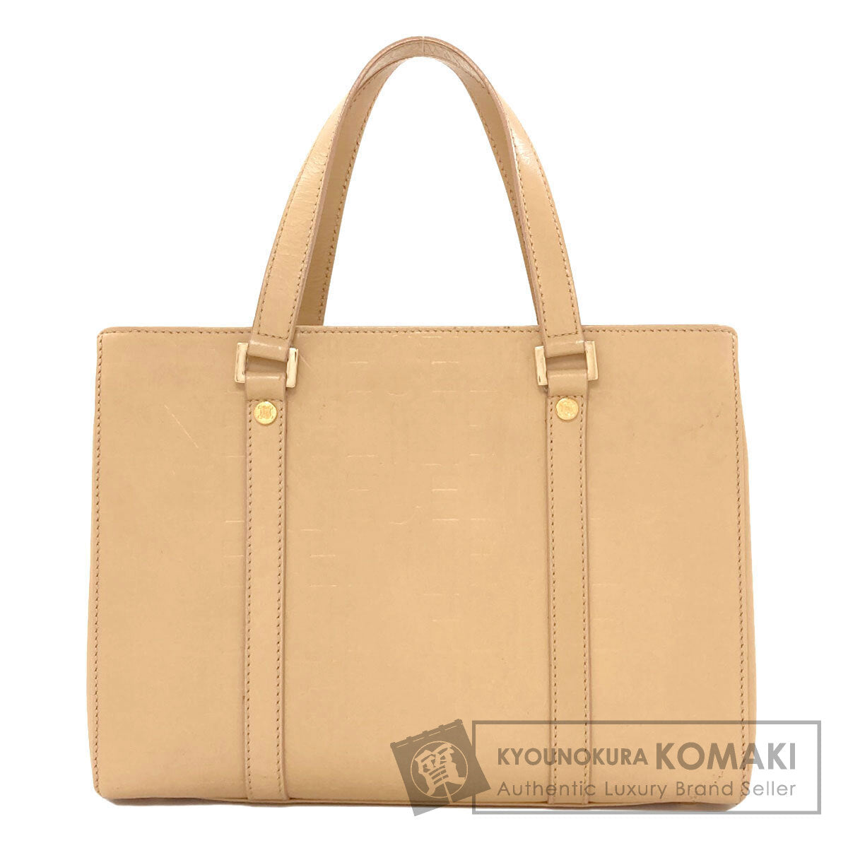 CELINE logo Handbag Leather Ladies [Used]