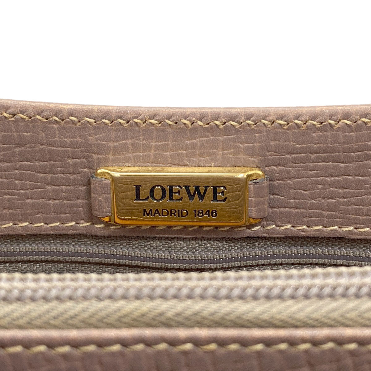LOEWE Logo one belt Shoulder Bag Calf Ladies [Used]