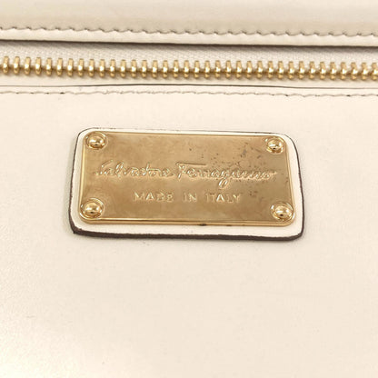 Salvatore Ferragamo Bonnie Lettering Punching 2WAY Handbag Calf Ladies [Used]