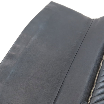 CHANEL Boy Chanel V-stitch SilverHardware Clutch bag Calf Ladies [Used]