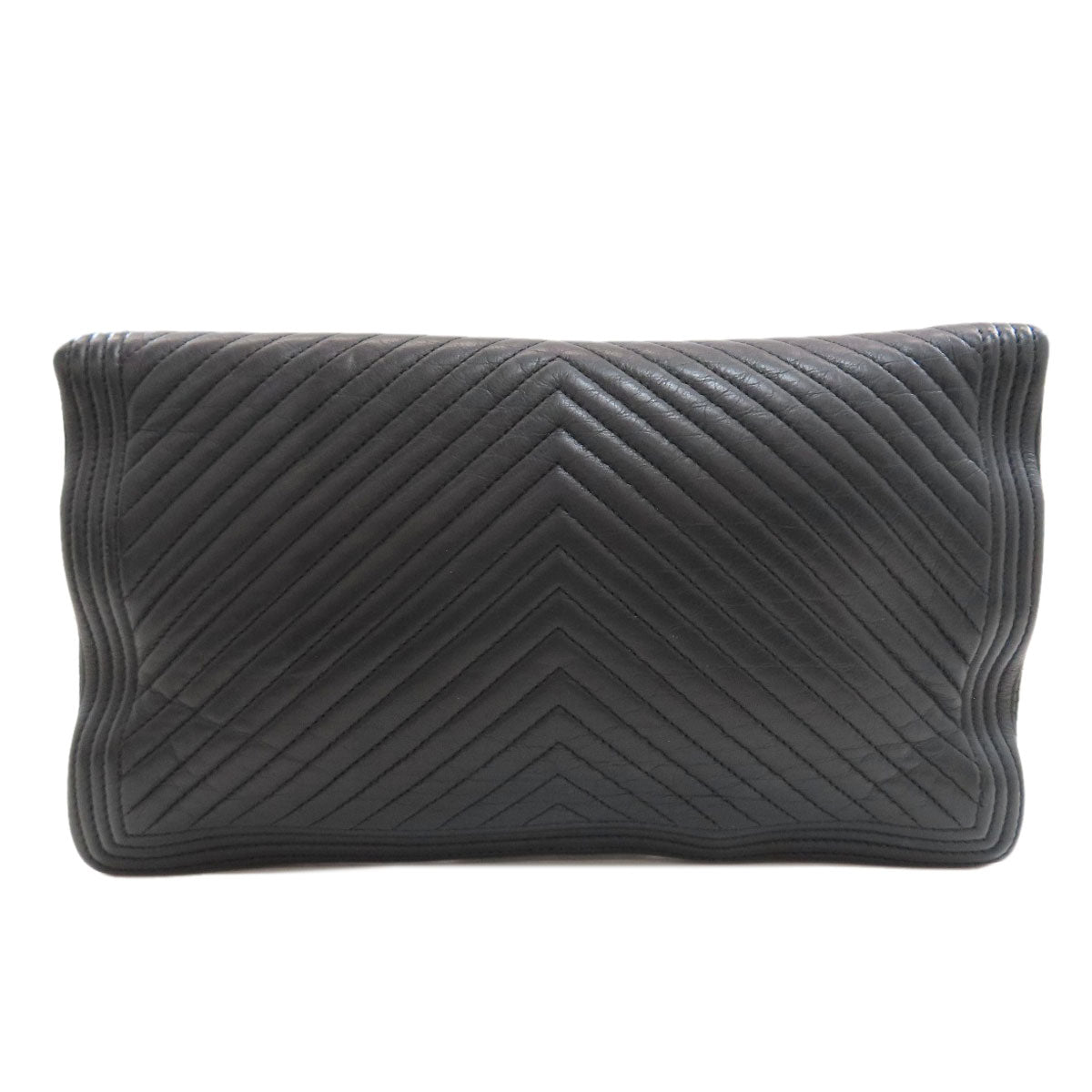 CHANEL Boy Chanel V-stitch SilverHardware Clutch bag Calf Ladies [Used]