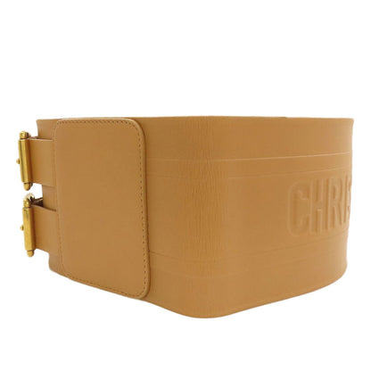 CHRISTIAN DIOR Maxi Double Gold Buckle belt Leather Ladies [Used]