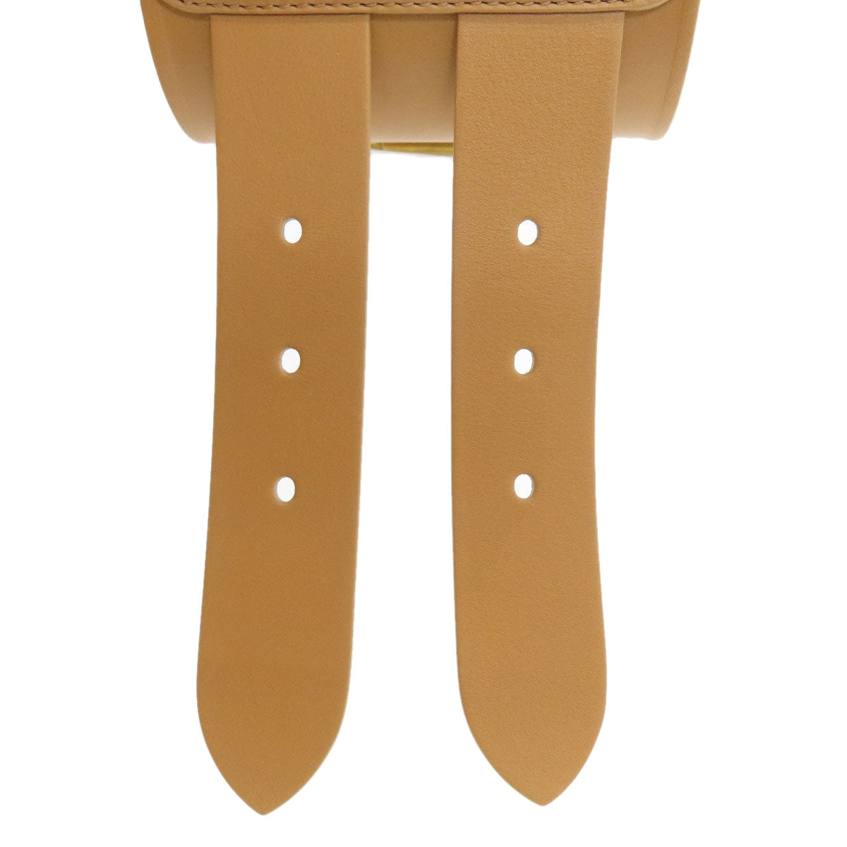CHRISTIAN DIOR Maxi Double Gold Buckle belt Leather Ladies [Used]