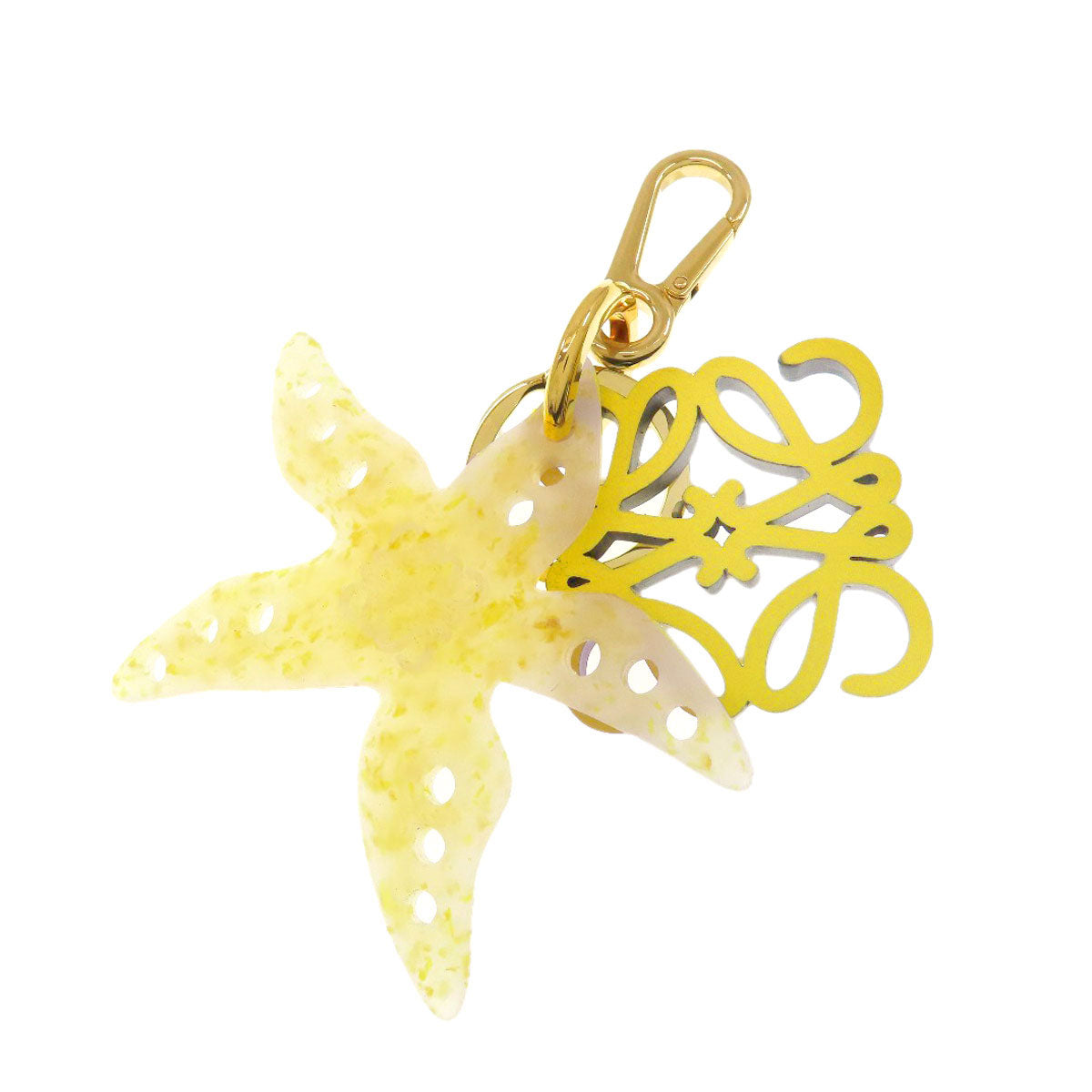 LOEWE Paula's Ibiza starfish anagram key ring Leather Ladies [Used]