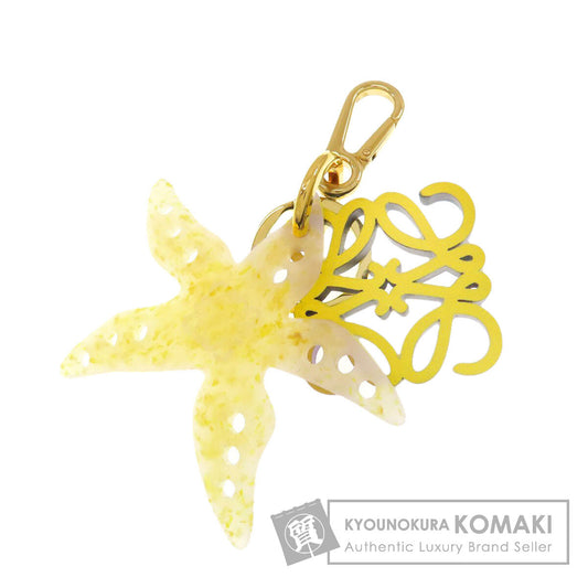 LOEWE Paula's Ibiza starfish anagram key ring Leather Ladies [Used]
