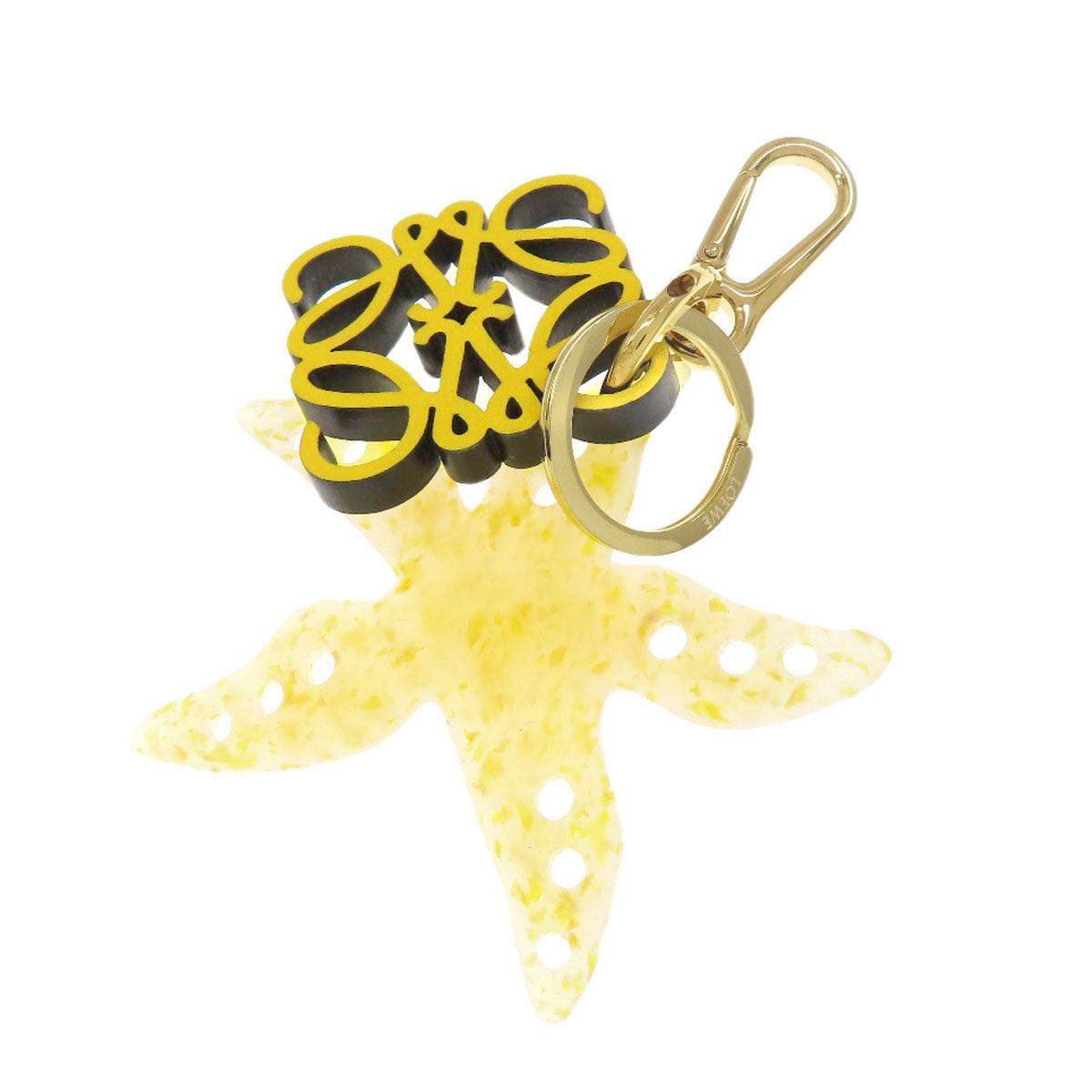 LOEWE Paula's Ibiza starfish anagram key ring Leather Ladies [Used]