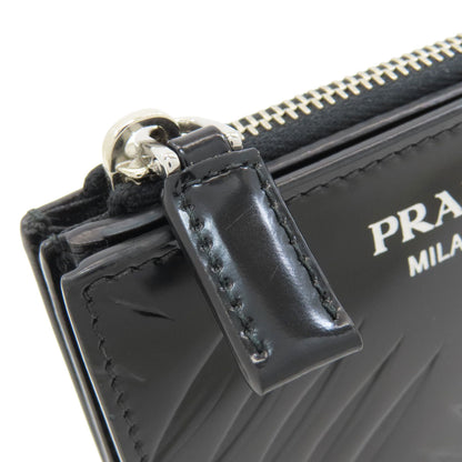 PRADA Embossing Bifold Wallet with Coin Pocket Leather Ladies [Used]