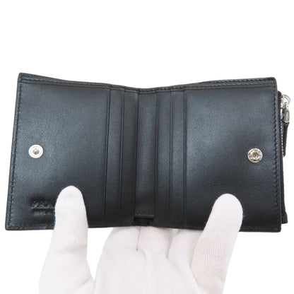 PRADA Embossing Bifold Wallet with Coin Pocket Leather Ladies [Used]