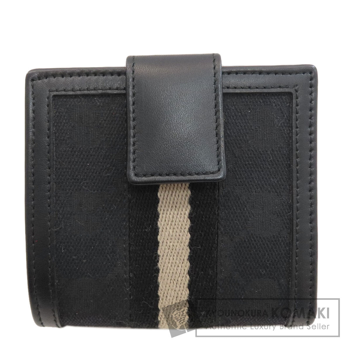 GUCCI 035・02770・2178・5 Sherry line Bifold Wallet with Coin Pocket Canvas LeatherLadies [Used]