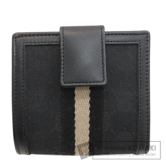 GUCCI 035・02770・2178・5 Sherry line Bifold Wallet with Coin Pocket Canvas LeatherLadies [Used]