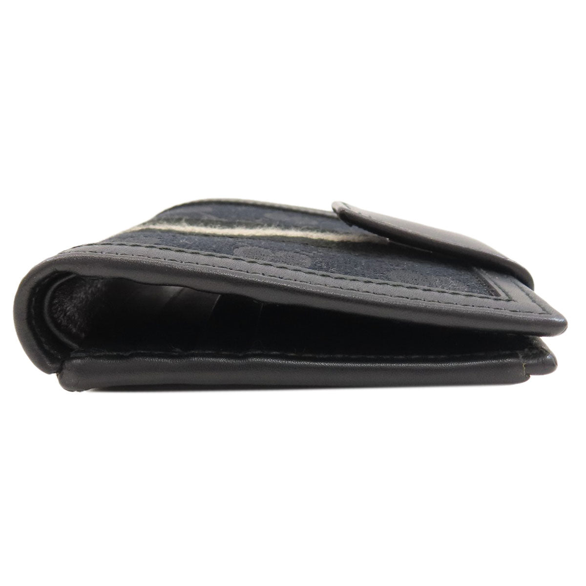 GUCCI 035・02770・2178・5 Sherry line Bifold Wallet with Coin Pocket Canvas LeatherLadies [Used]