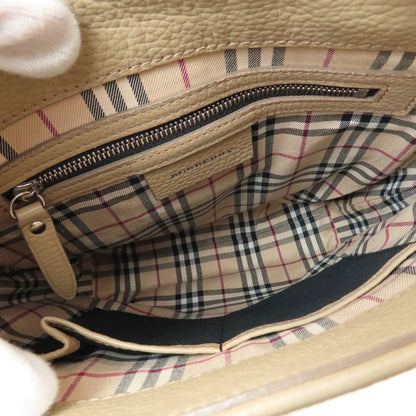 BURBERRY logo Shoulder Bag Leather Ladies [Used]