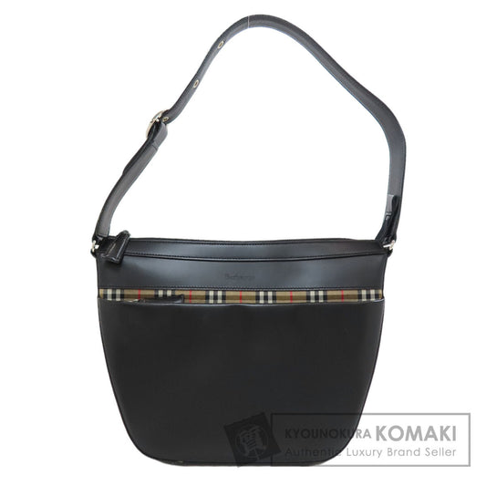 BURBERRY Burberry Check One Belt Shoulder Bag Leather Ladies [Used]