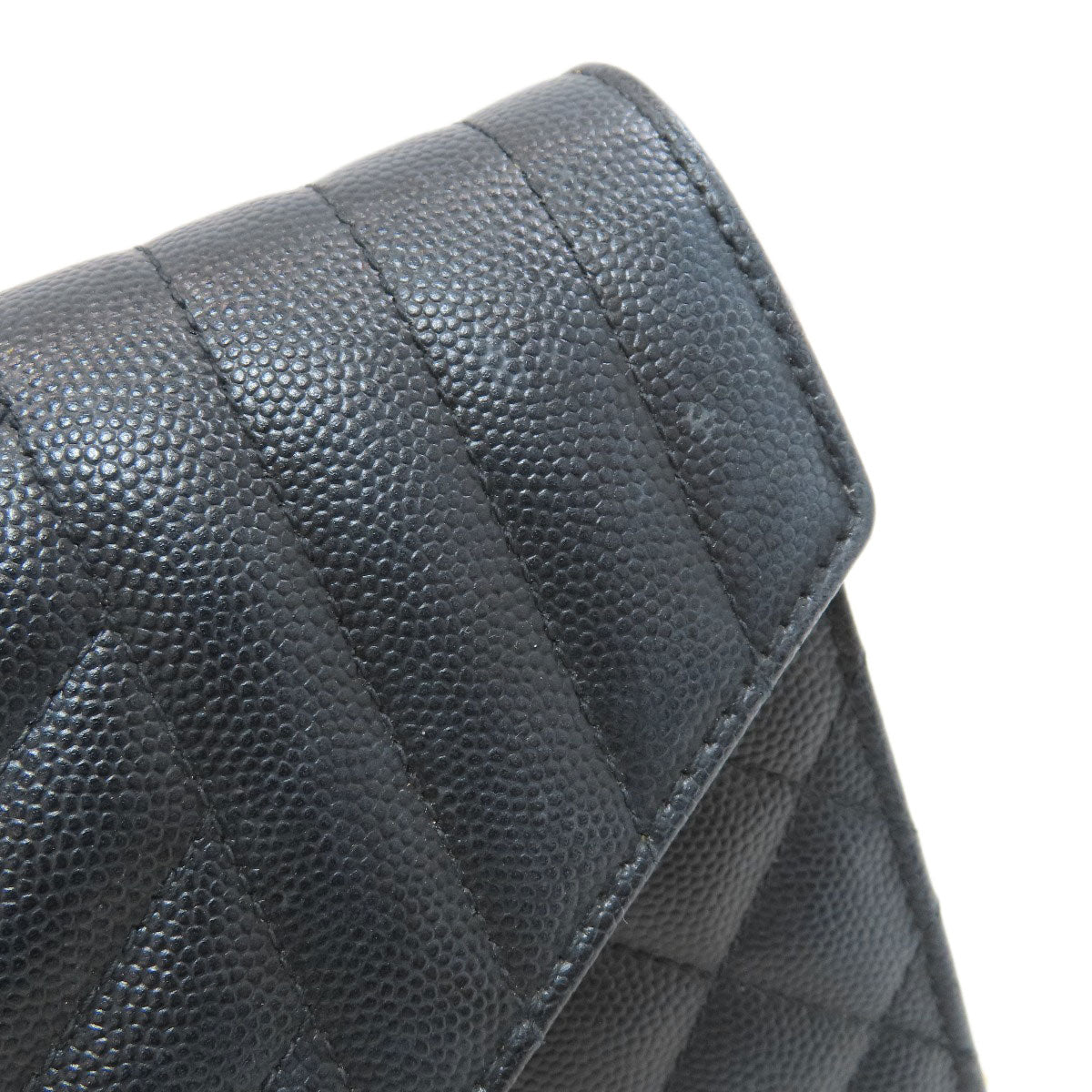 YVES SAINT LAURENT Chain Wallet Envelope Medium Chain Shoulder Long wallet (with coin pocket) Calf Ladies [Used]