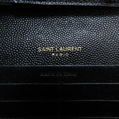 YVES SAINT LAURENT Chain Wallet Envelope Medium Chain Shoulder Long wallet (with coin pocket) Calf Ladies [Used]