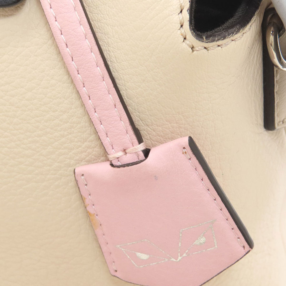 FENDI BY THE WAY Medium Monster 2WAY Handbag Calf Ladies [Used]