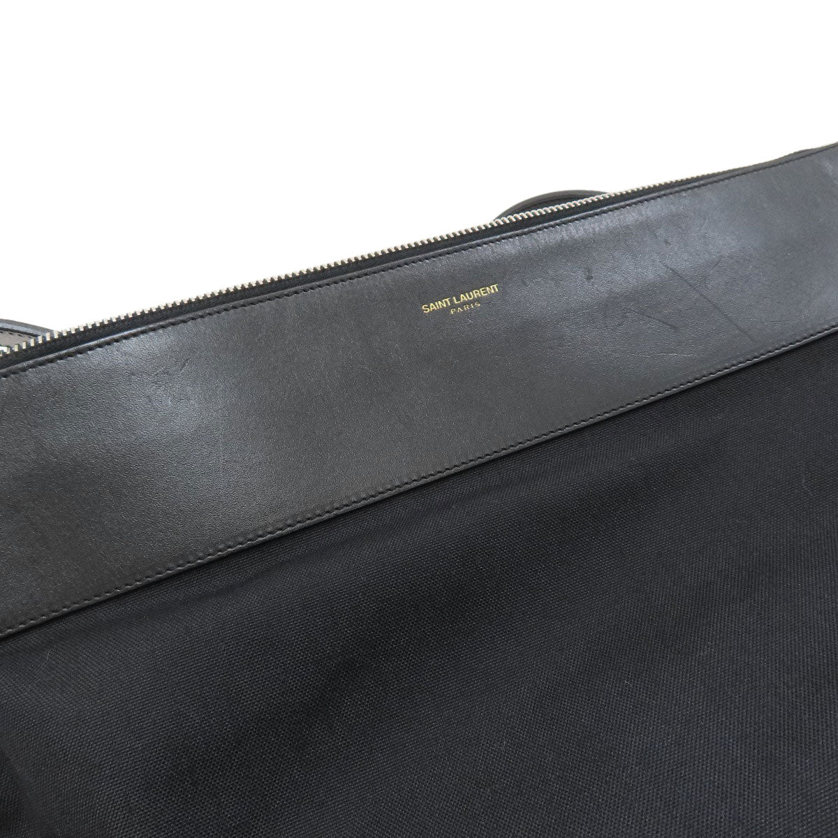 SAINT LAURENT logo Tote Bag Canvas Ladies [Used]