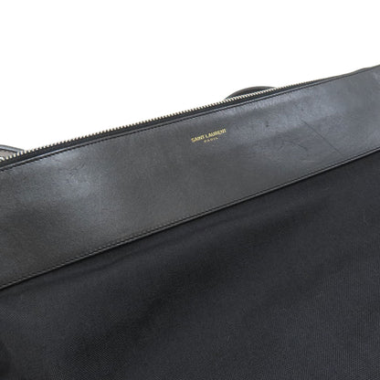 SAINT LAURENT logo Tote Bag Canvas Ladies [Used]