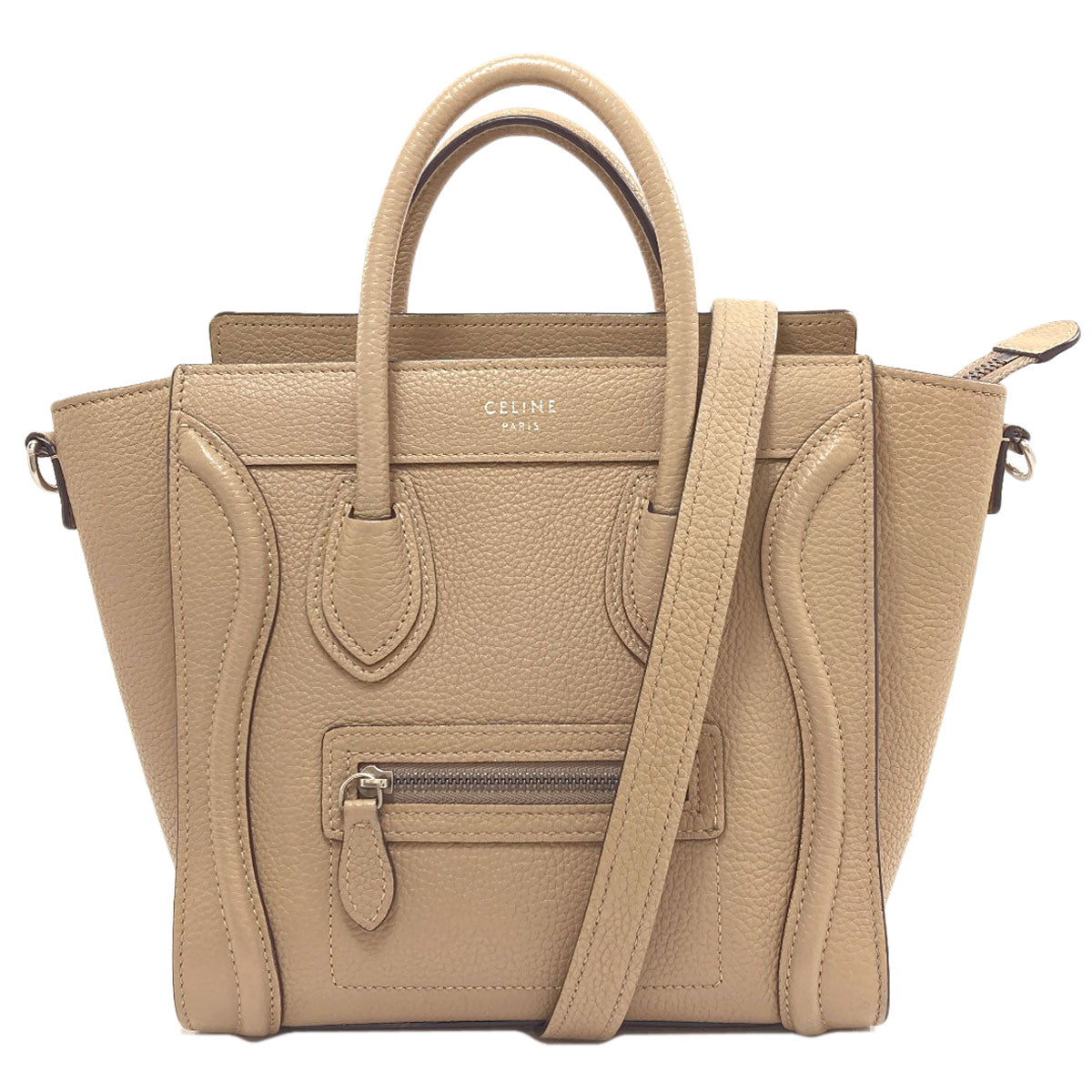 CELINE Luggage nano 2 WAY Handbag Calf Ladies [Used]