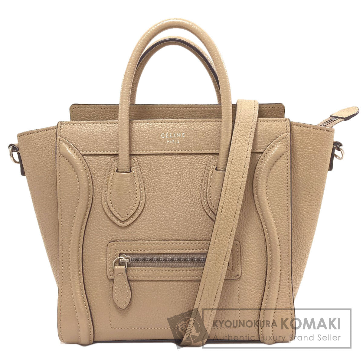 CELINE Luggage nano 2 WAY Handbag Calf Ladies [Used]