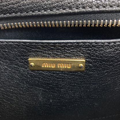 MIUMIU Ribbon motif Shoulder Bag Leather Ladies [Used]