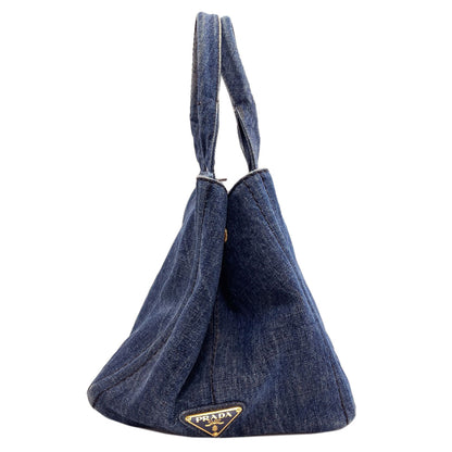PRADA B1877B Canapa Tote Bag Denim Ladies [Used]