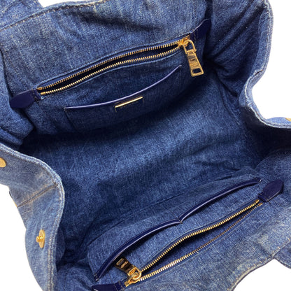 PRADA B1877B Canapa Tote Bag Denim Ladies [Used]