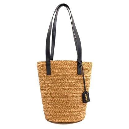 YVES SAINT LAURENT Basket bag, Panier, Small Tote Bag Raffia LeatherLadies [Used]