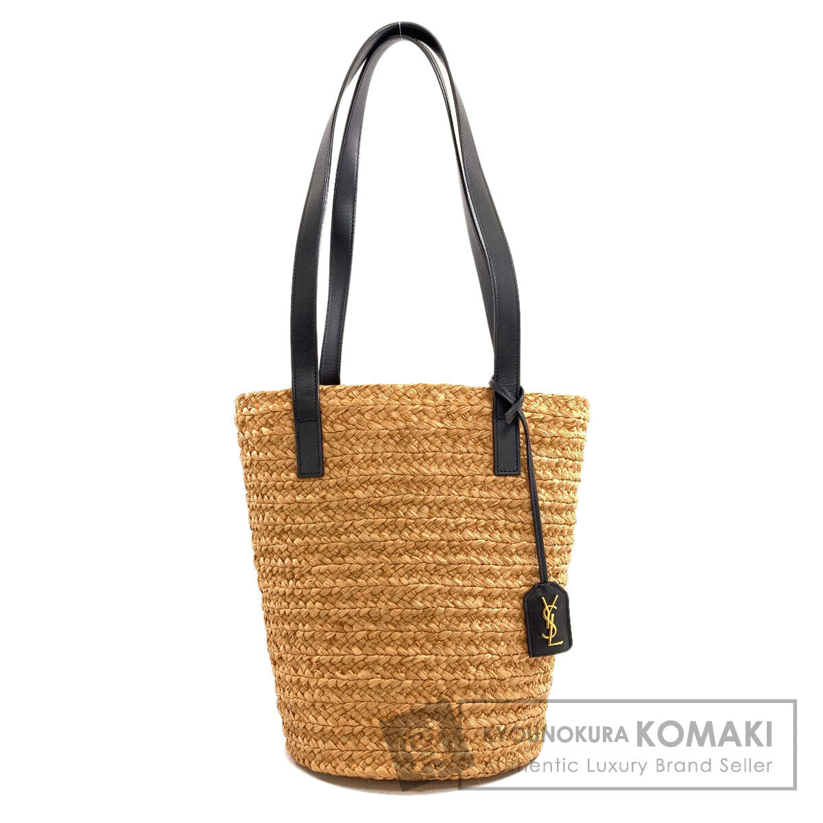 YVES SAINT LAURENT Basket bag, Panier, Small Tote Bag Raffia LeatherLadies [Used]