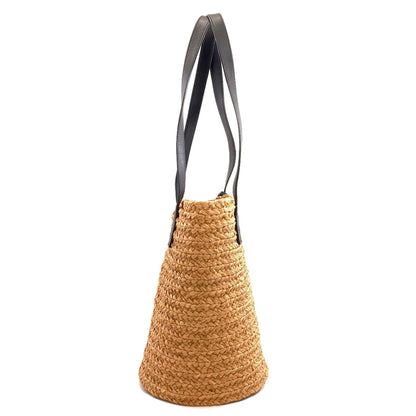 YVES SAINT LAURENT Basket bag, Panier, Small Tote Bag Raffia LeatherLadies [Used]