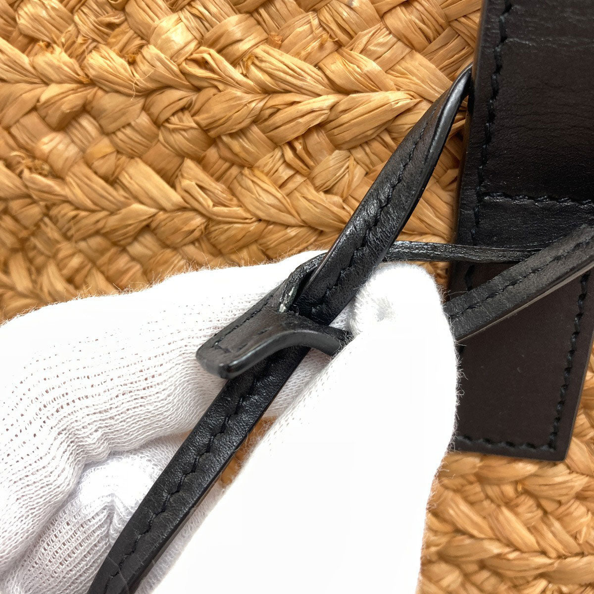 YVES SAINT LAURENT Basket bag, Panier, Small Tote Bag Raffia LeatherLadies [Used]