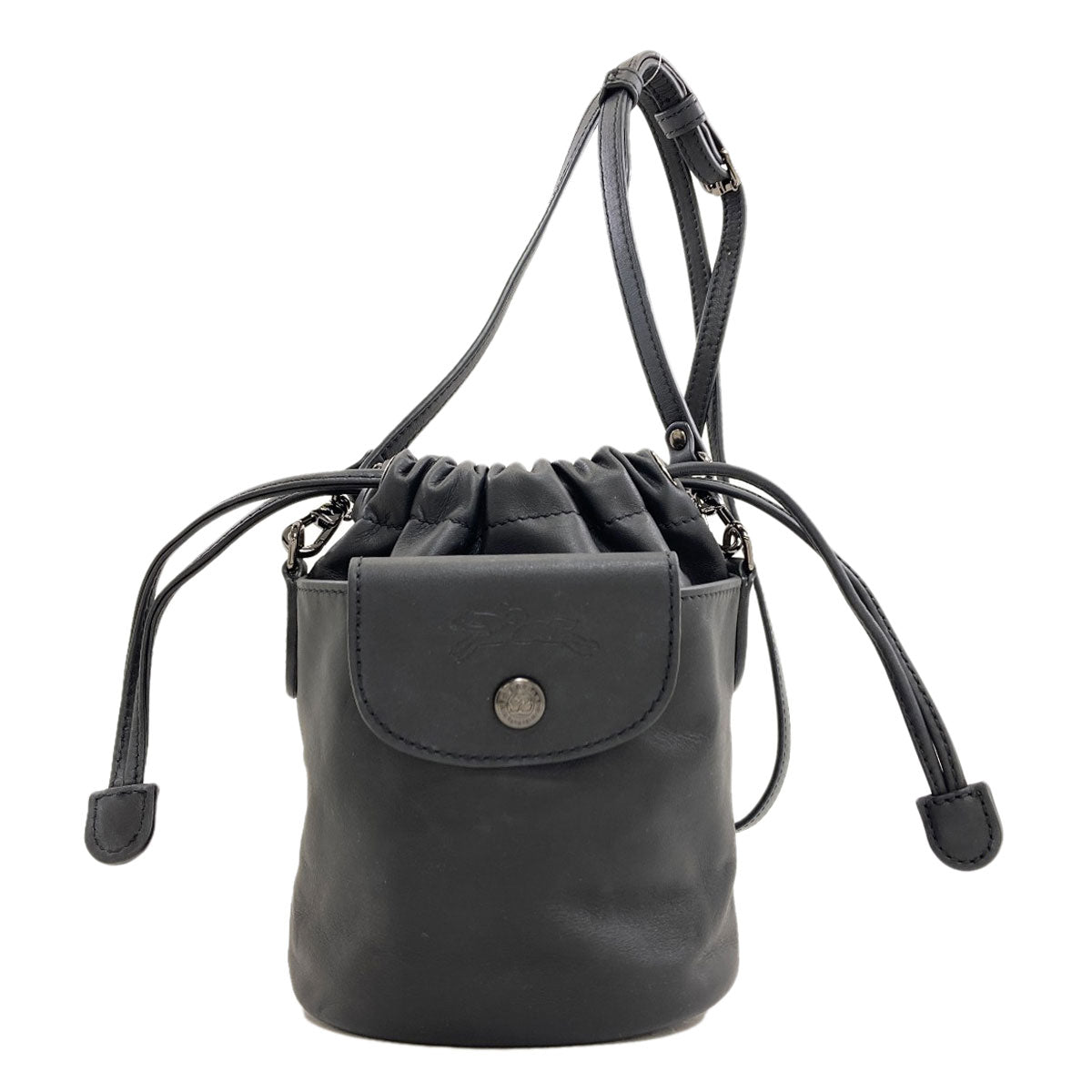 Longchamp logo Shoulder Bag Leather Ladies [Used]