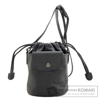 Longchamp logo Shoulder Bag Leather Ladies [Used]