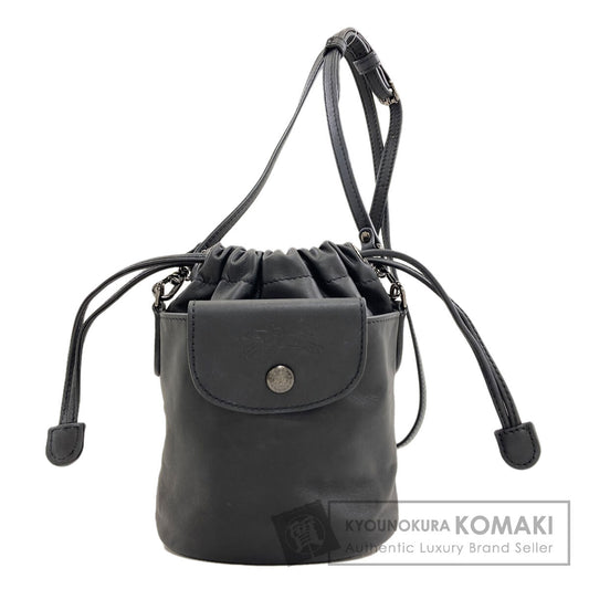 Longchamp logo Shoulder Bag Leather Ladies [Used]