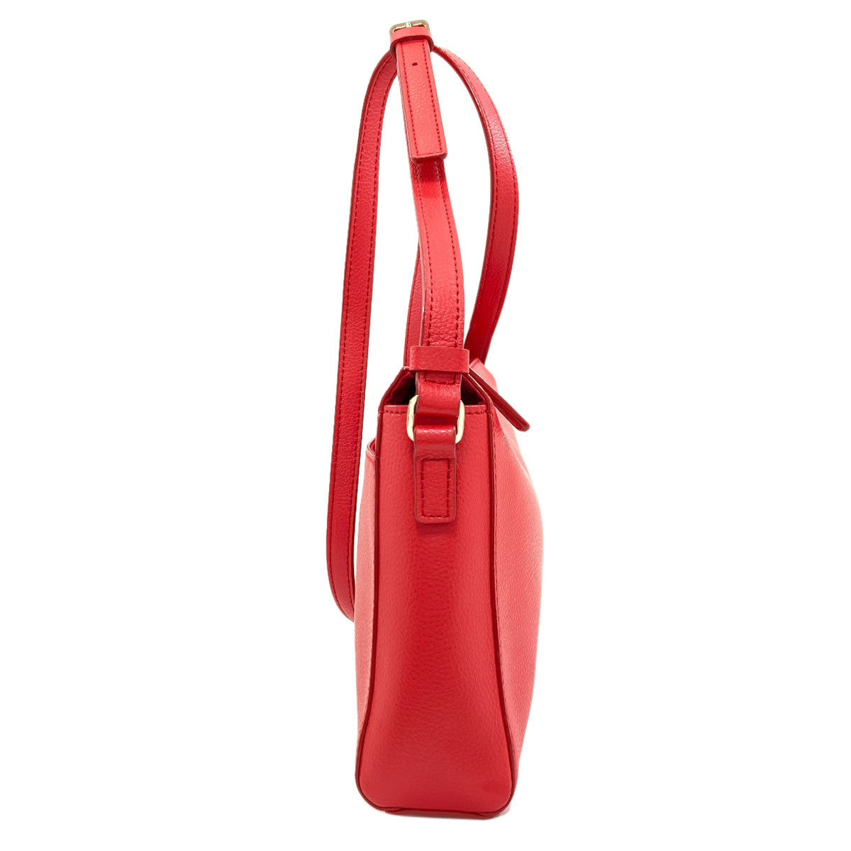 agnes b. logo Shoulder Bag Leather Ladies [Used]