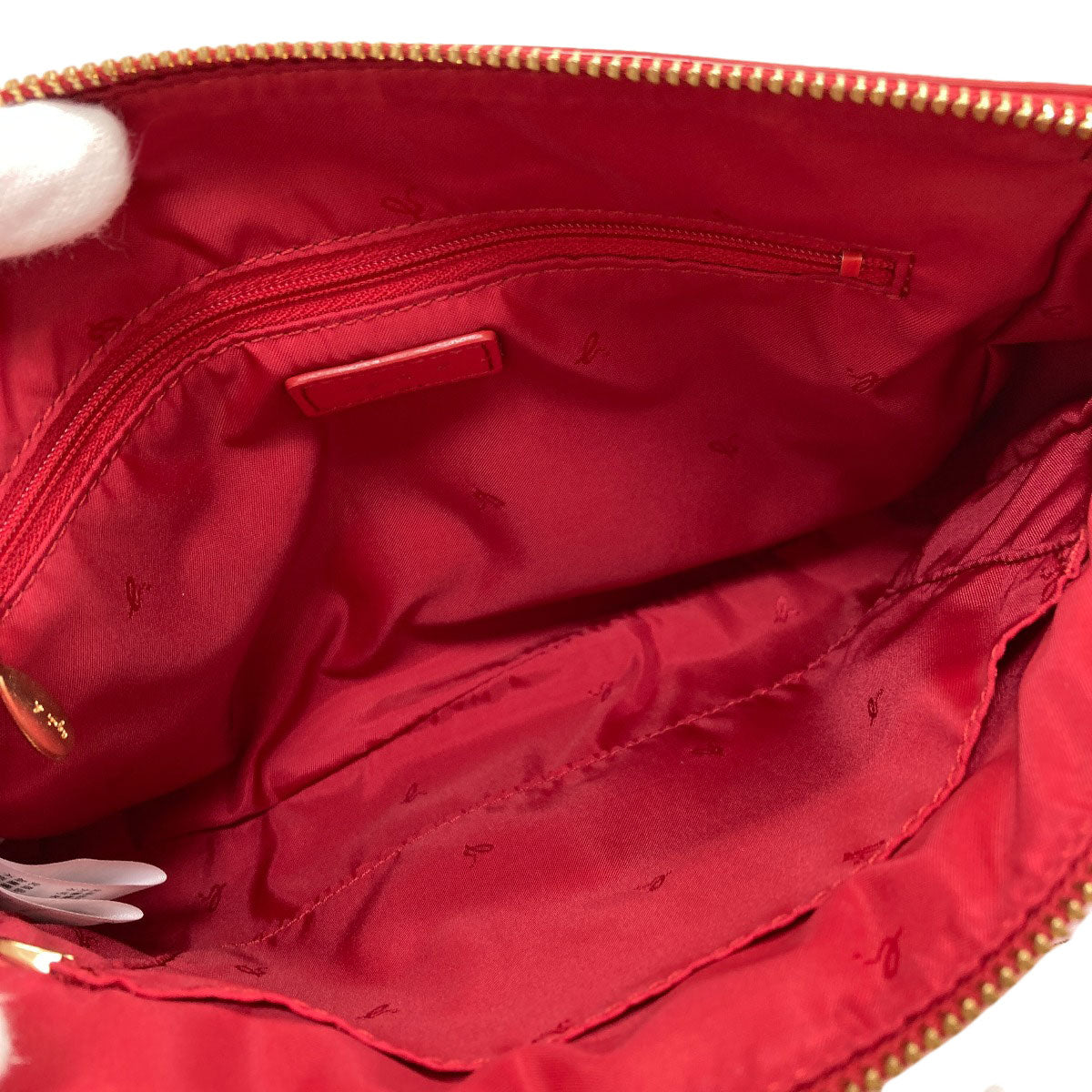 agnes b. logo Shoulder Bag Leather Ladies [Used]