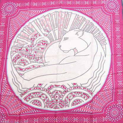 CARTIER PANTHERE Square 90 Scarf Silk Ladies [Used]