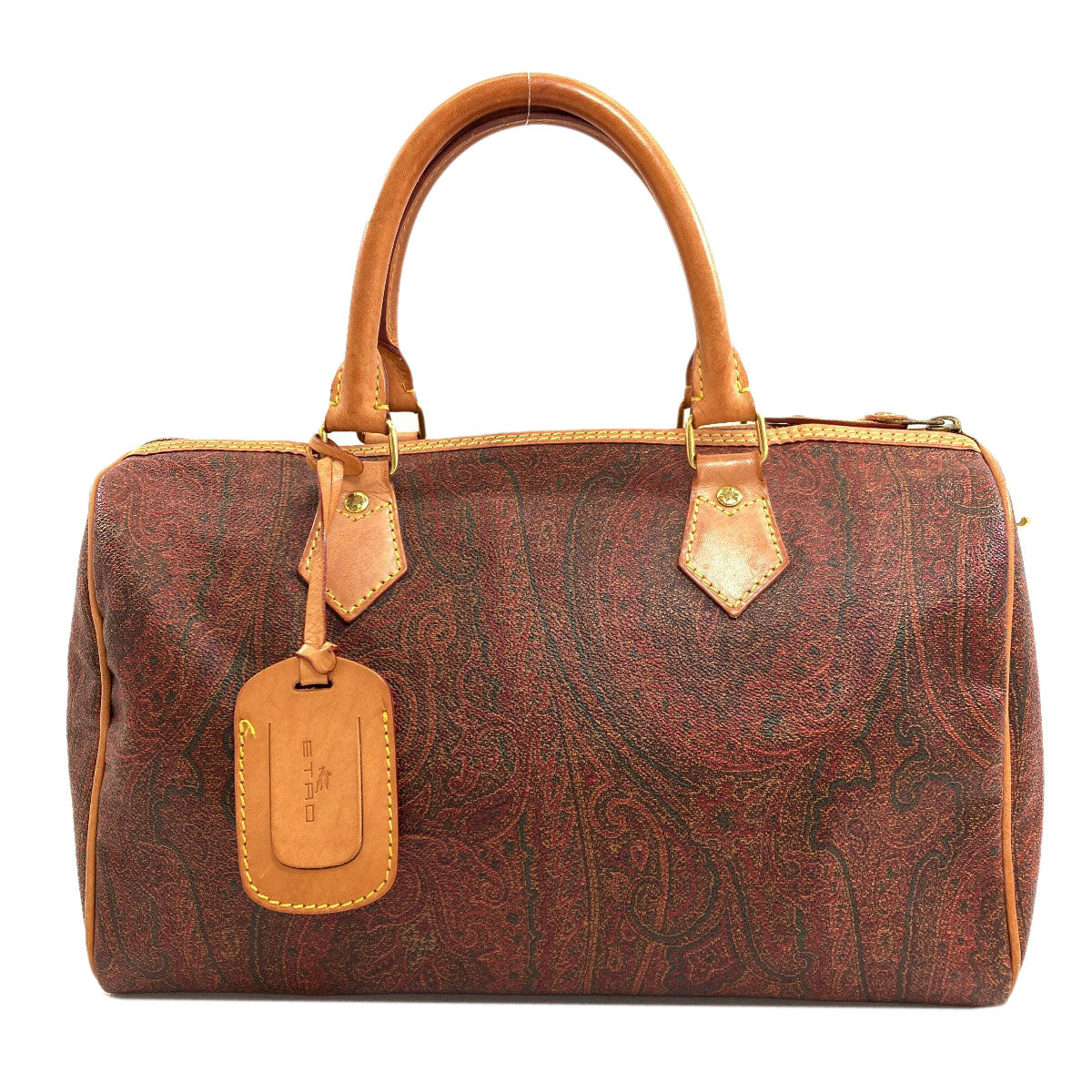 ETRO Paisley pattern Boston bag PVC Ladies [Used]