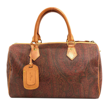 ETRO Paisley pattern Boston bag PVC Ladies [Used]