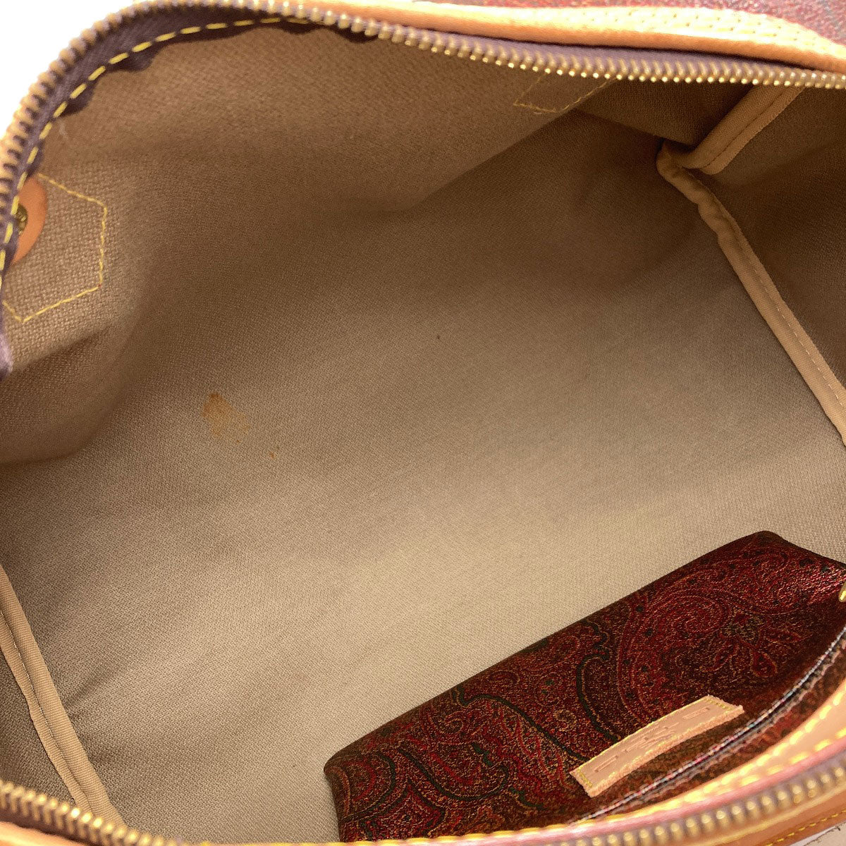 ETRO Paisley pattern Boston bag PVC Ladies [Used]
