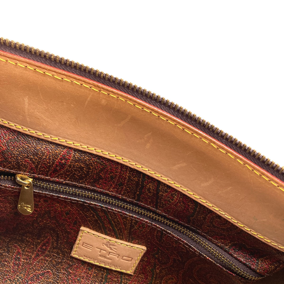 ETRO Paisley pattern Boston bag PVC Ladies [Used]