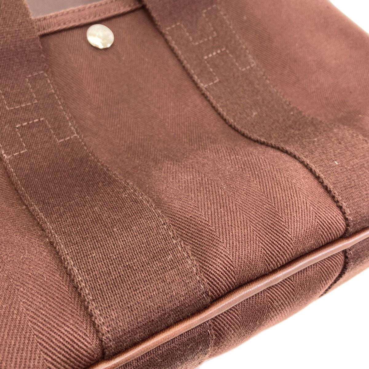 HERMES Valparaiso PM SilverHardware Handbag Canvas Ladies [Used]