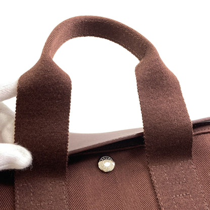 HERMES Valparaiso PM SilverHardware Handbag Canvas Ladies [Used]