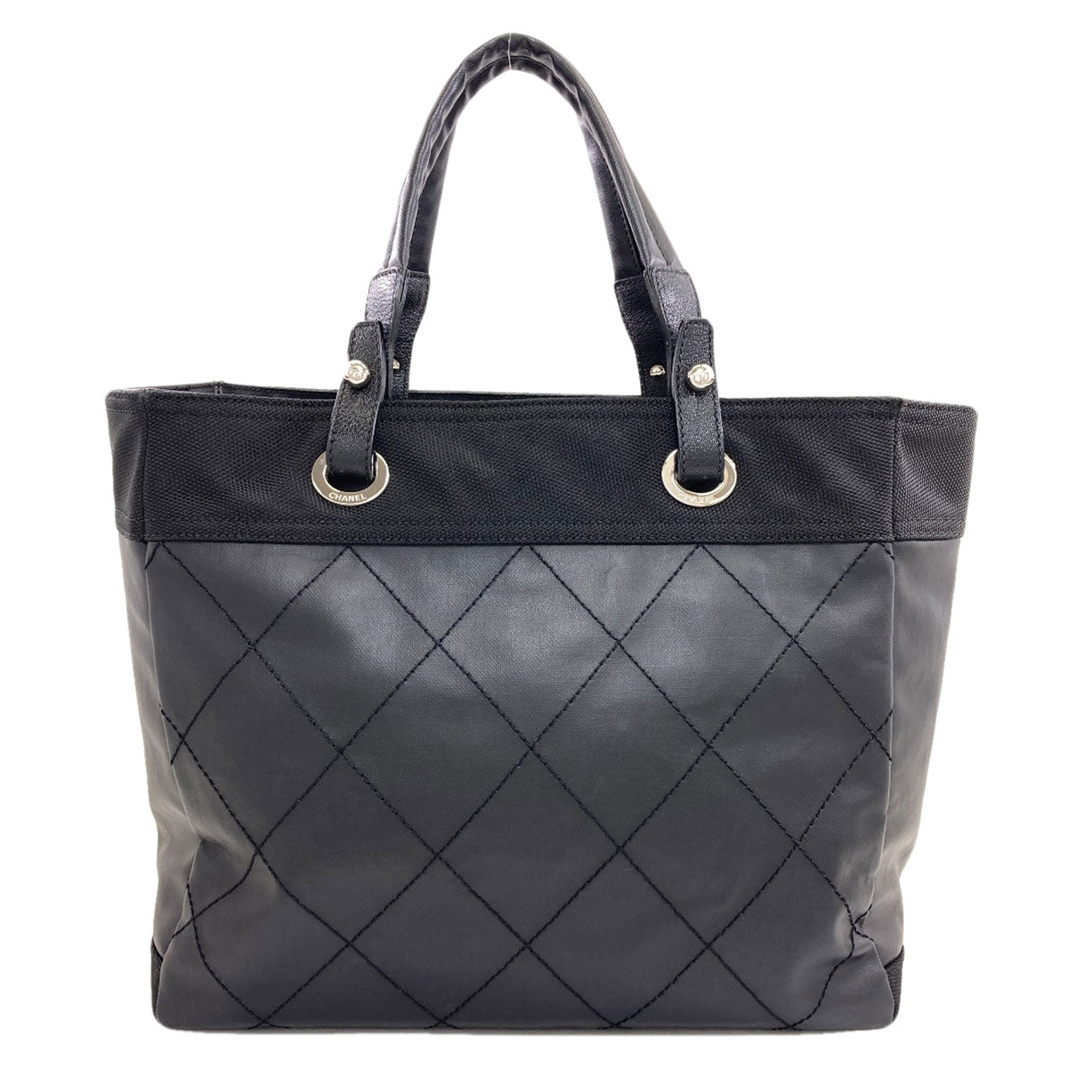 CHANEL Paris Biarritz SilverHardware Tote Bag Coating canvas Ladies [Used]