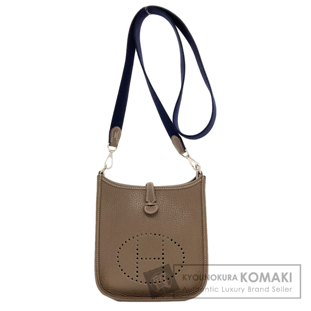 HERMES Evelyne TPM Etoupe SilverHardware Shoulder Bag Taurillon Clemence Ladies [Used]