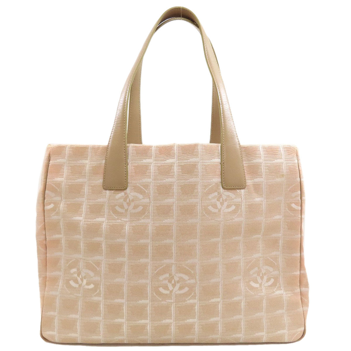 CHANEL New Travel Line MM Tote Bag Nylon jacquard Ladies [Used]