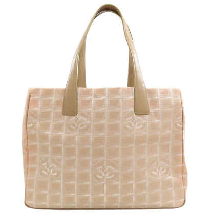 CHANEL New Travel Line MM Tote Bag Nylon jacquard Ladies [Used]