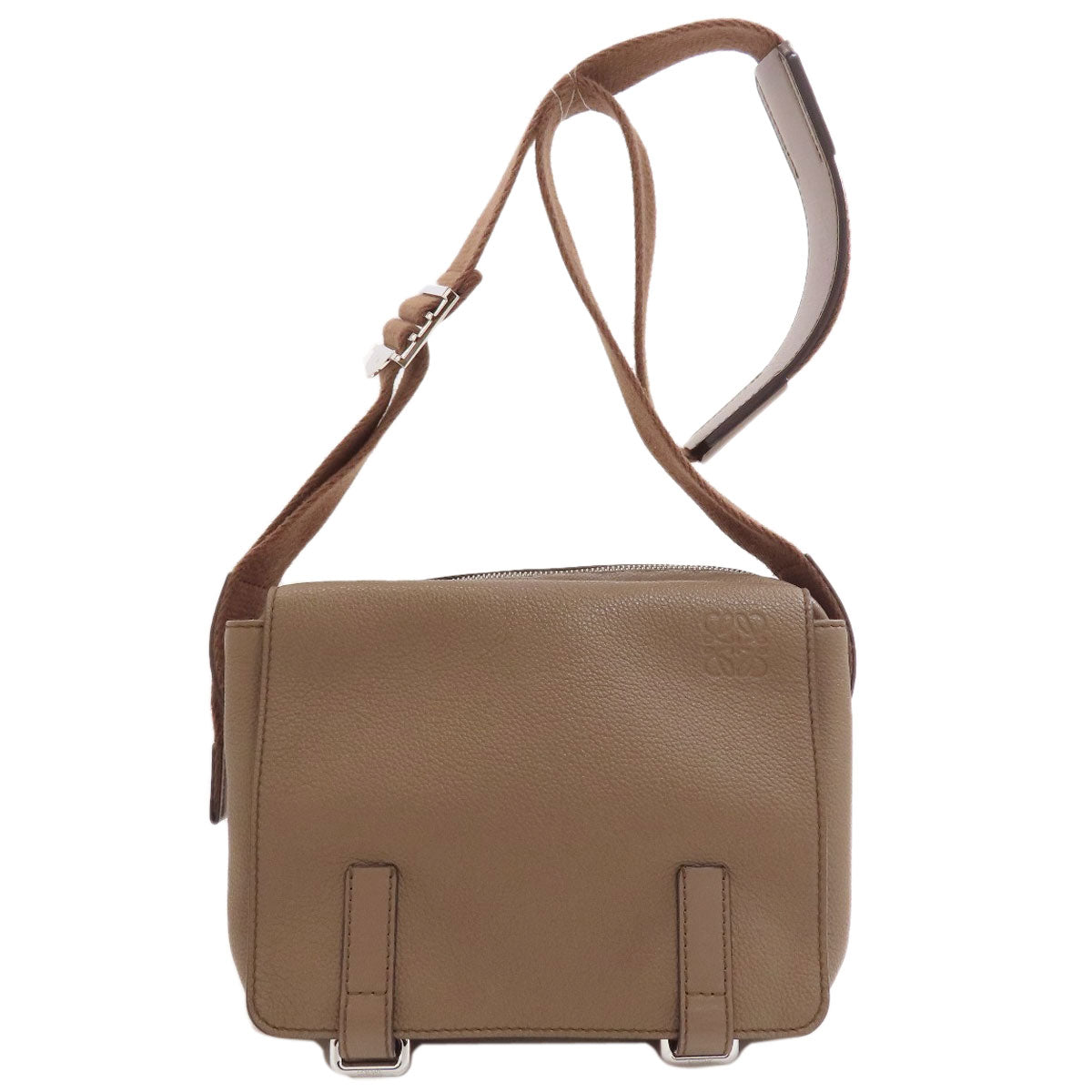 LOEWE Long Shoulder Military Messenger Shoulder Bag Calf Ladies [Used]