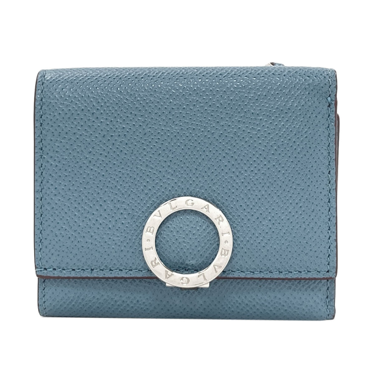 BVLGARI logo Tri-fold wallet (with Coin Pocket) Leather Ladies [Used]