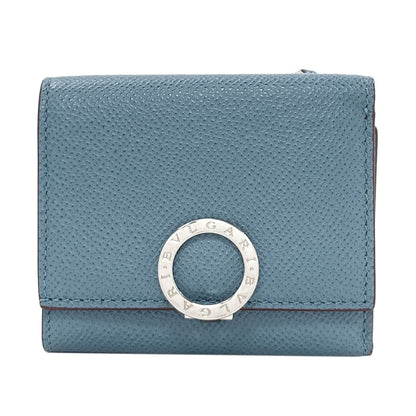 BVLGARI logo Tri-fold wallet (with Coin Pocket) Leather Ladies [Used]